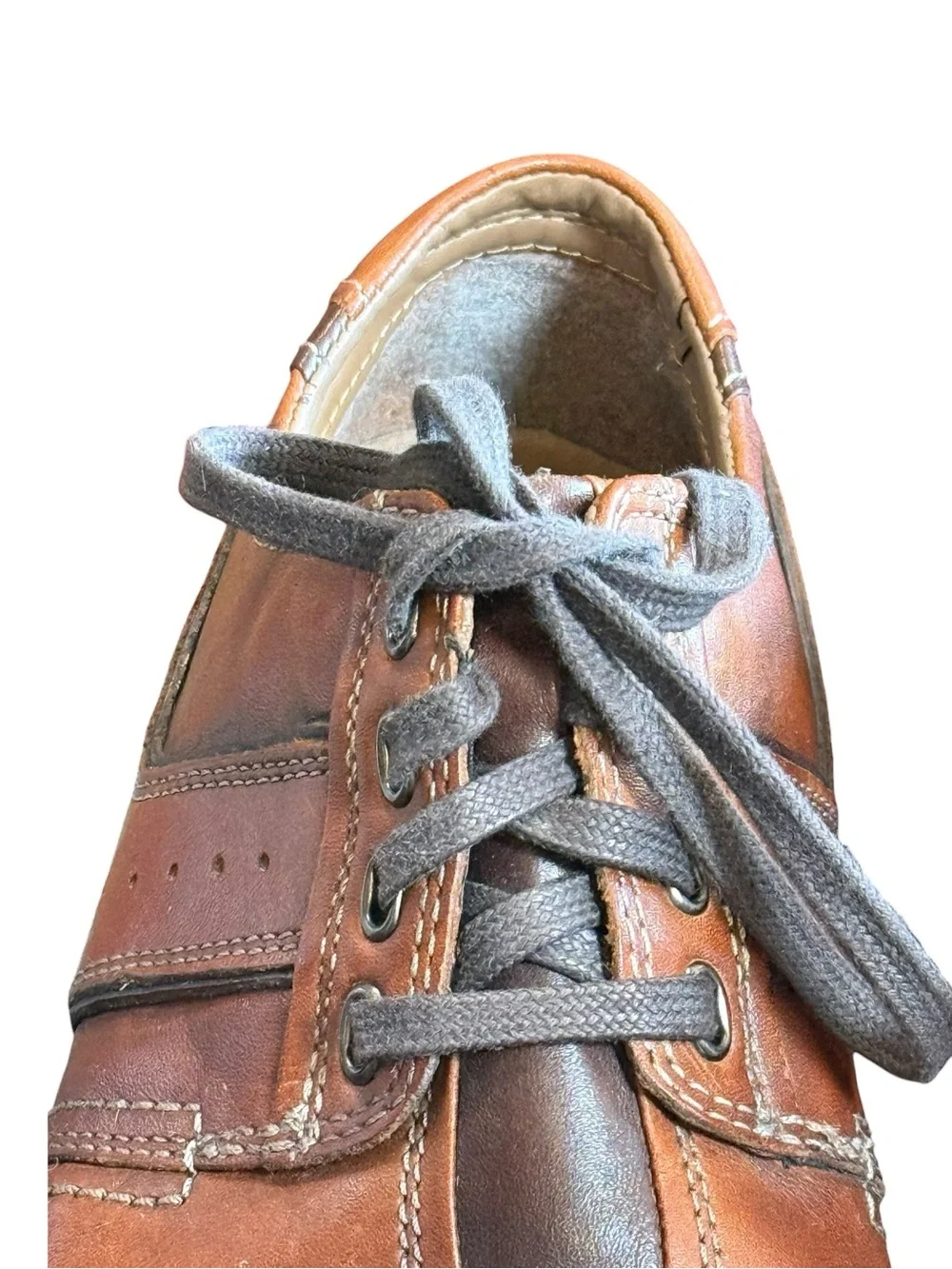 Clarks Touareg Leather Casual Oxford Shoes Brown Two-Tone 9.5 M Comfort Laves
